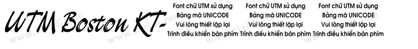UTM Boston KT字体转换
